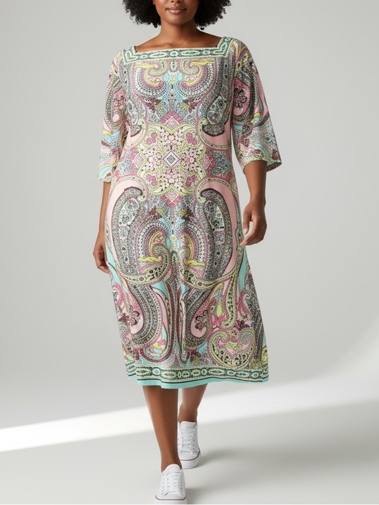 Studio One Dresses & Skirts - Studio One Colorful Paisley Print Dress Women’s Size 22